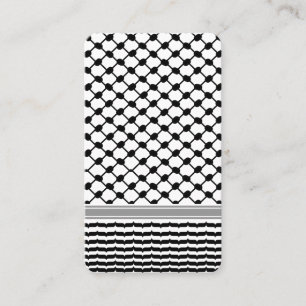 Tarjeta De Visita Hatta Keffiyeh Kufiya Folk Palestino (Patrón 2)