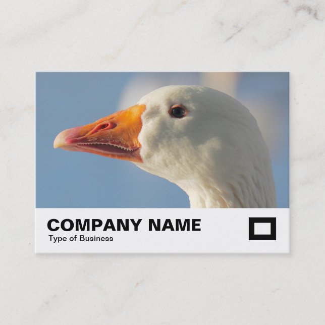 Tarjeta De Visita Haughty White Goose (Anverso)