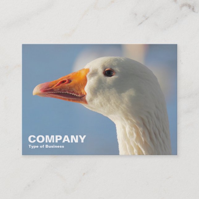 Tarjeta De Visita Haughty White Goose (Anverso)