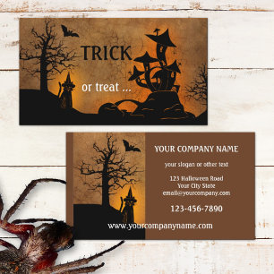 Tarjeta De Visita Haunted House Halloween Party Business Card