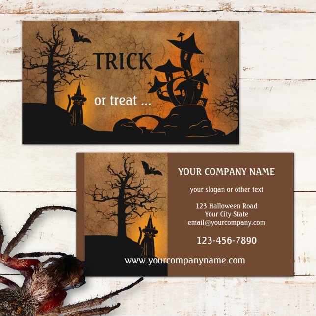Tarjeta De Visita Haunted House Halloween Party Business Card (Subido por el creador)