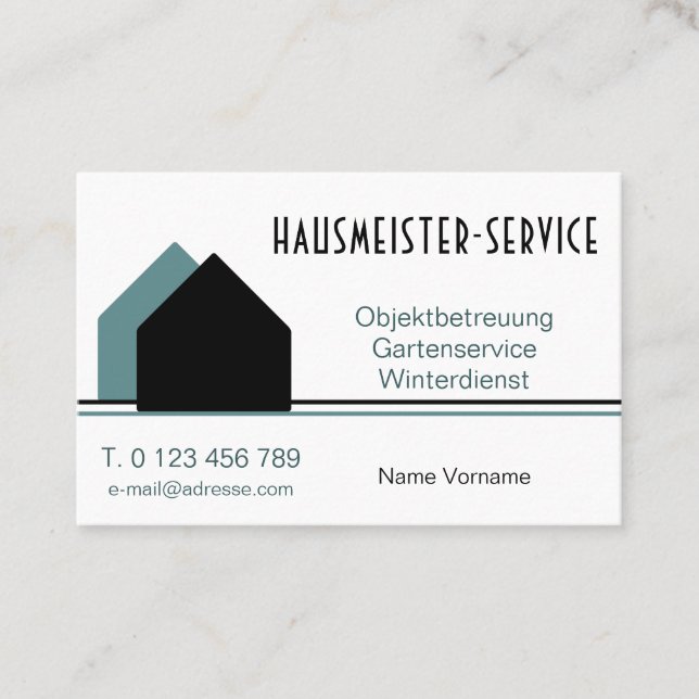 Tarjeta De Visita Hausmeisterservice (Anverso)