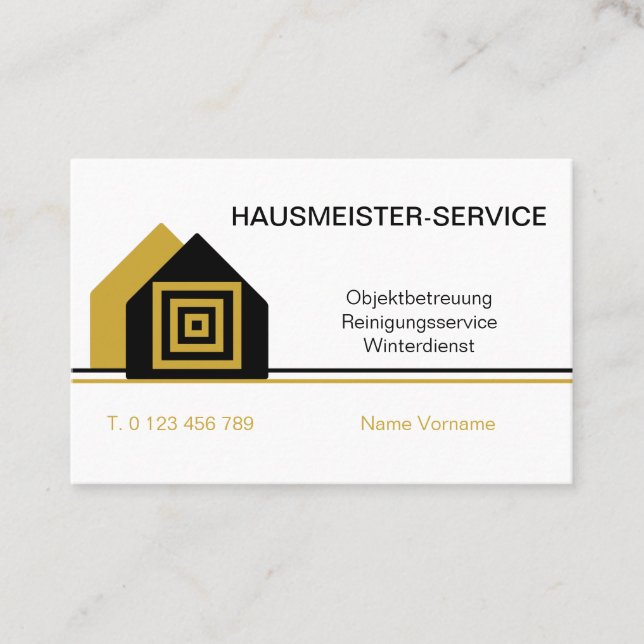 Tarjeta De Visita Hausmeisterservice (Anverso)