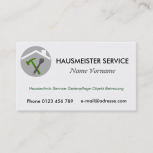 Tarjeta De Visita hausmeisterservice servicio conserje