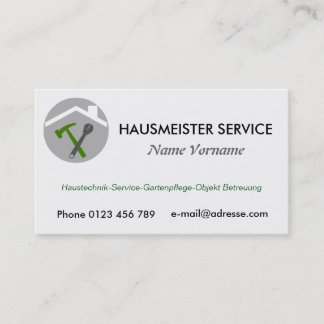 Tarjeta De Visita hausmeisterservice servicio conserje