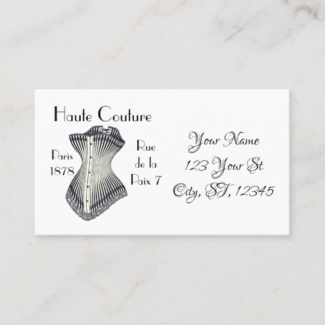 Tarjeta De Visita Haute Couture Corset Thunder_Cove        (Anverso)