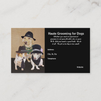Tarjeta De Visita Haute que prepara para los perros