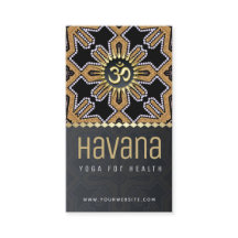 Havana Yoga Studio Black Gold Business Card
