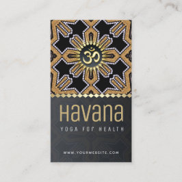 Tarjeta De Visita Havana Yoga Studio Black Gold Business Card