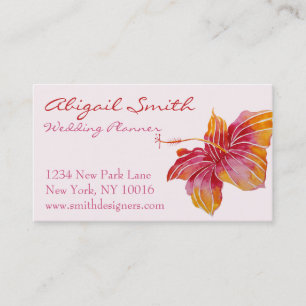 Tarjeta de visita hawaiana de la flor del hibisco