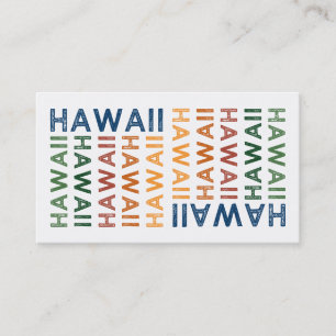 Tarjeta De Visita Hawaii Cute Colorful