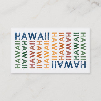 Tarjeta De Visita Hawaii Cute Colorful