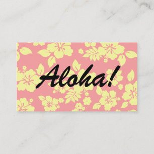 Tarjeta De Visita Hawaiian en colores pastel