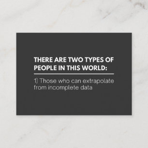 Tarjeta De Visita Hay dos tipos de personas en este mundo: