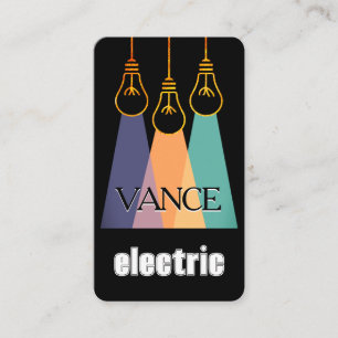 Tarjeta De Visita Haz de luz de bombilla eléctrica creativa
