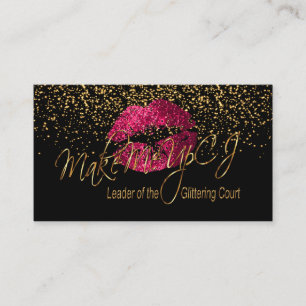 Tarjeta De Visita Haz que me levante artista con el Confetti de oro