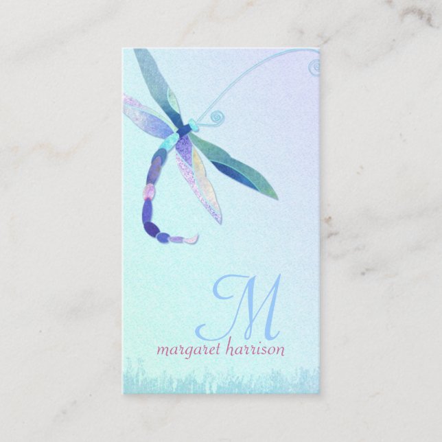 Tarjeta De Visita Hazy Morning Dragonfly Professional (Anverso)