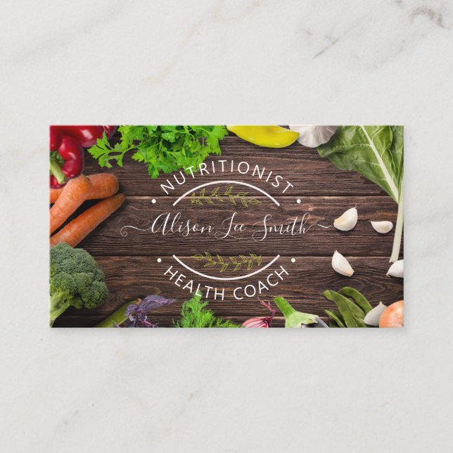 Tarjeta De Visita Health Coach Nutritionist (Anverso)