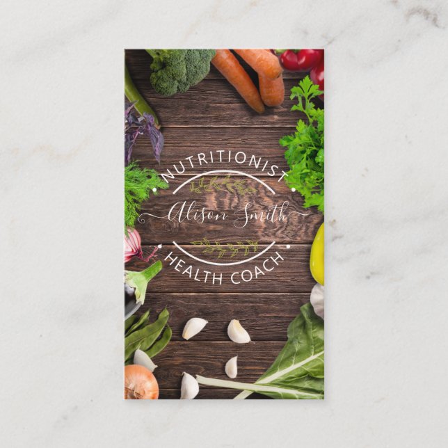Tarjeta De Visita Health Coach Nutritionist (Anverso)