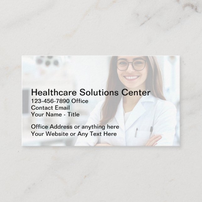 Tarjeta De Visita Healthcare Insurance Rep Business Cards (Anverso)