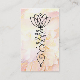 Tarjeta De Visita *~* Heart Lotus Peony Flor Floral Reiki Yoga