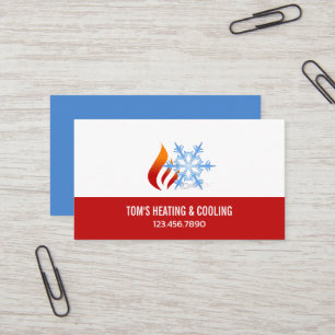 Tarjeta De Visita Heating & Cooling ,Air Conditioning HVAC  Business
