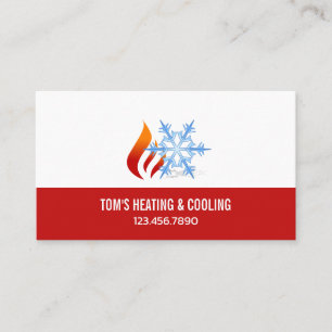 Tarjeta De Visita Heating & Cooling ,Air Conditioning HVAC Business