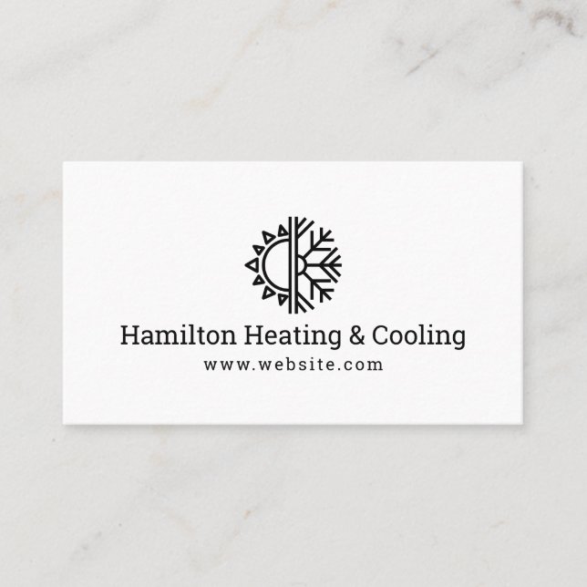 Tarjeta De Visita Heating & Cooling Business Card (Anverso)