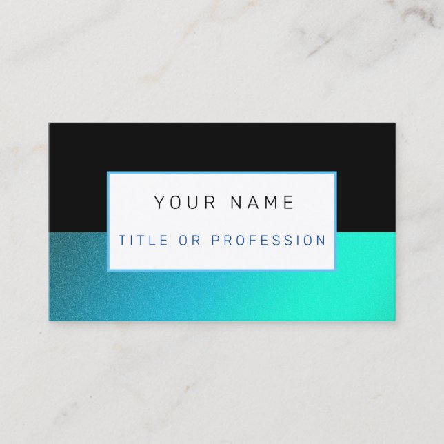 Tarjeta De Visita Heavenly Blue Black Luxury (Anverso)