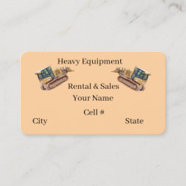 Tarjeta De Visita Heavy Equipment  Business Card