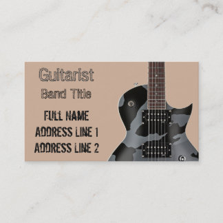 Tarjeta De Visita Heavy/músico metalizado
