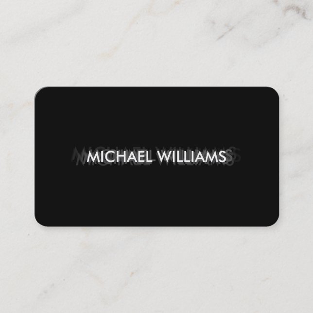 TARJETA DE VISITA HEAVY NEGRO ELEGANTE SIMPLE (Anverso)