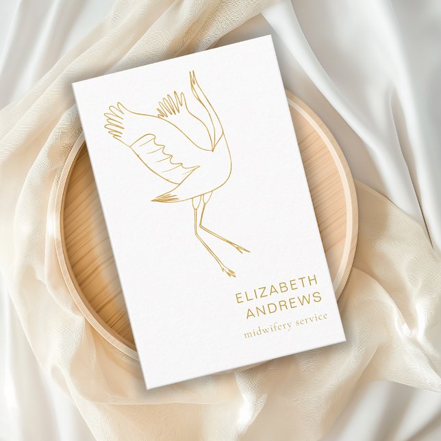 Tarjeta De Visita Hebamme, Storch schlicht-moderne Visitenkarte (Subido por el creador)