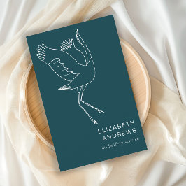 Tarjeta De Visita Hebamme, Storch schlicht-moderne Visitenkarte