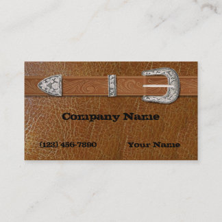 Tarjeta De Visita Hebilla de plata AgedLeather