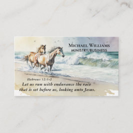 Tarjeta De Visita Hebreos 12 1-2 Corramos con la Biblia Durance