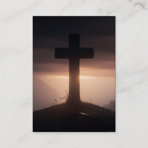 Tarjeta De Visita Hebreos 12:2 KJV Cards - Cruz Oscura Vergonzosa