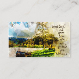 Tarjeta De Visita Hebreos 13:5 Nunca te dejaré ni te abandonaré