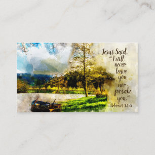 Tarjeta De Visita Hebreos 13:5 Nunca te dejaré ni te abandonaré