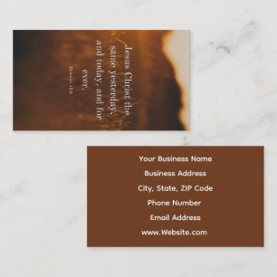 Tarjeta De Visita Hebreos 13:8 RVR Biblia Verso Jesucristo el mismo