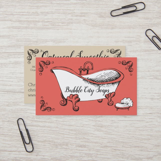 Tarjeta de visita hecha a mano de las sales de (Anverso/Reverso In Situ)