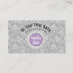 Tarjeta de visita hecha a mano del olor del baño