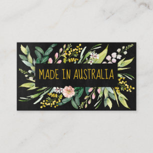 Tarjeta De Visita Hecha En Australia Flores Nativas