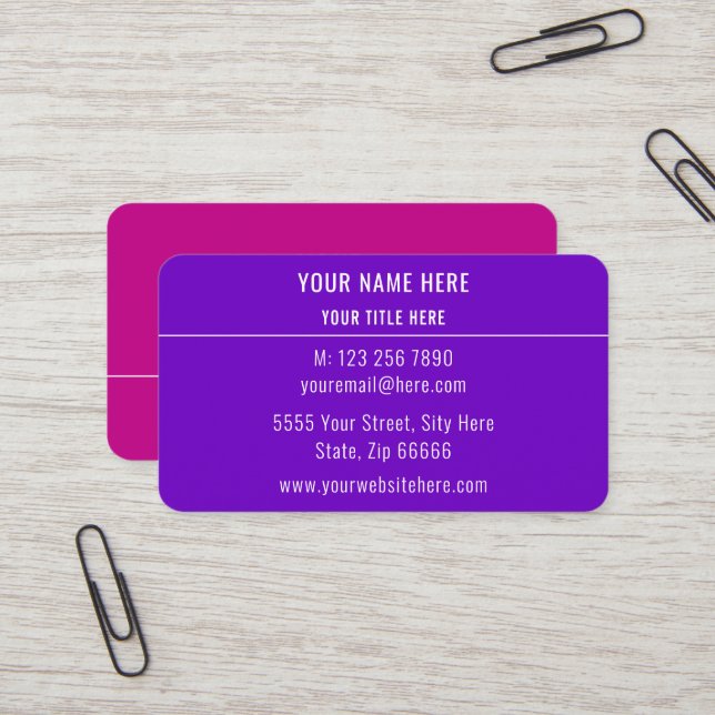 Tarjeta de visita hecha por personalizados para ha (Anverso/Reverso In Situ)