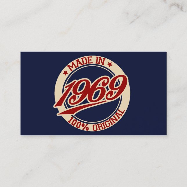 Tarjeta De Visita Hecho En 1969 (Anverso)