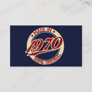 Tarjeta De Visita Hecho En 1970