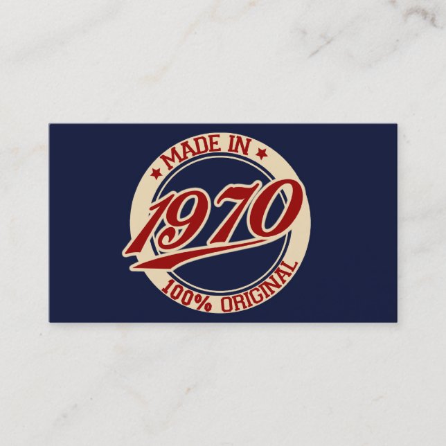 Tarjeta De Visita Hecho En 1970 (Anverso)