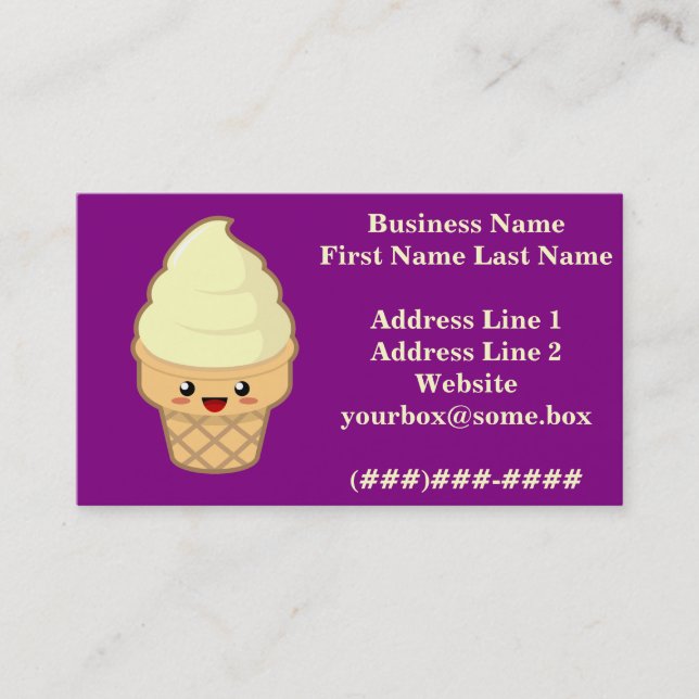Tarjeta De Visita Helado (Anverso)