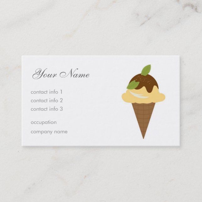 Tarjeta De Visita Helado (Anverso)