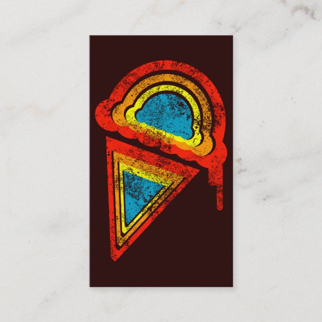 Tarjeta De Visita helado de arco iris dripz (Anverso)